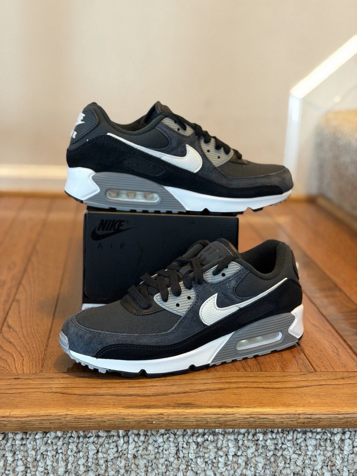 Air Max Premium 90 Black Off Noir Size 9 Particle Grey Summit White DA1641-003