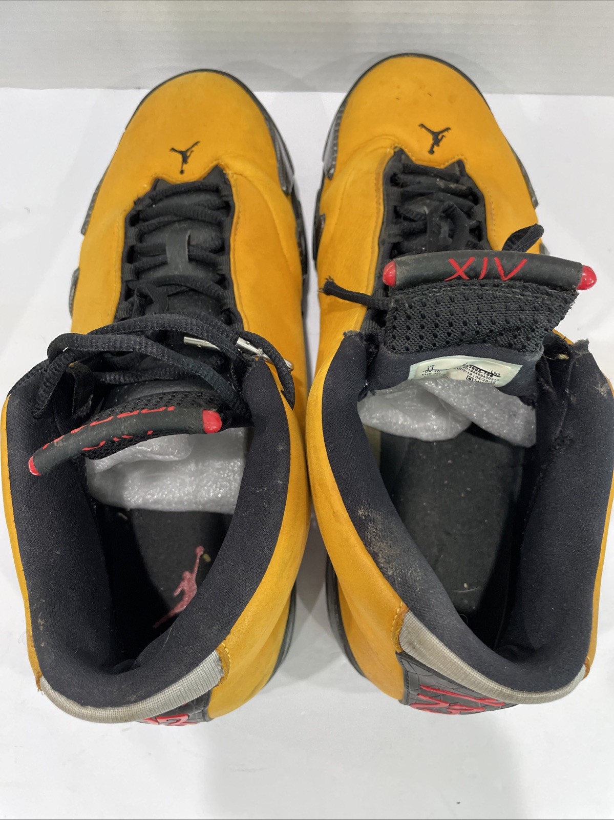 Size 11 – Air Jordan 14 Retro Reverse Ferrari 2019 BQ3685-706 One Bad Shoe Lace