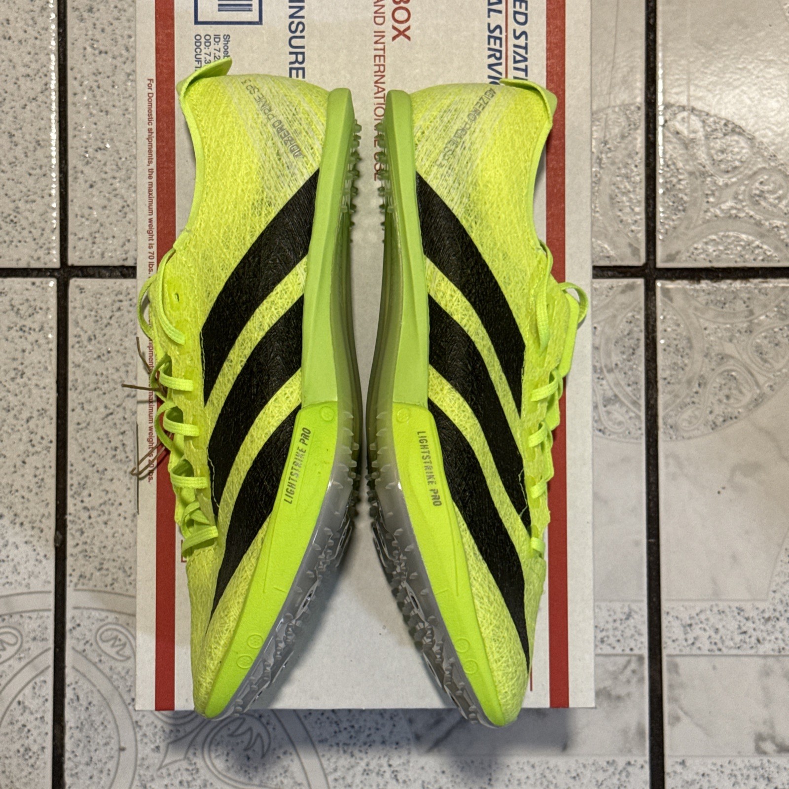 New Adidas Adizero Prime SP 3 Track Spikes Neon Men’s Size 6.5 / W 7.5 IH5800