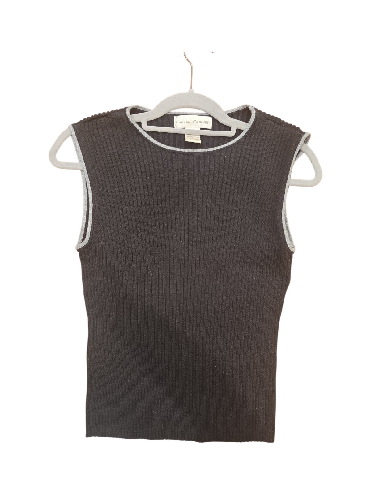 Vtg 80s/90s Casual Corner Sleeveless Ribbed Tank Top Sz M Made in Great Britain