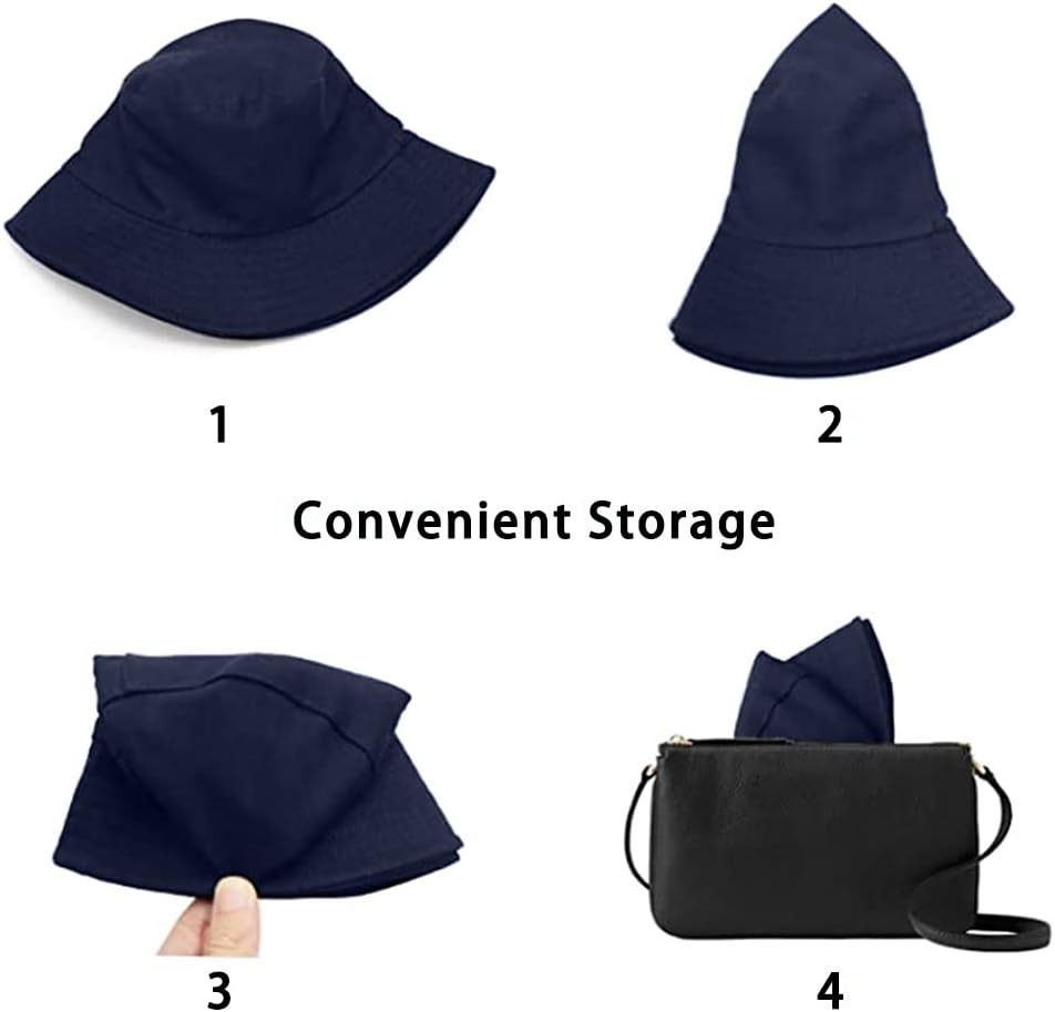 Unisex Bucket Hat Beach Sun Hat Aesthetic Fishing Hat for Men Women Teens, Rever