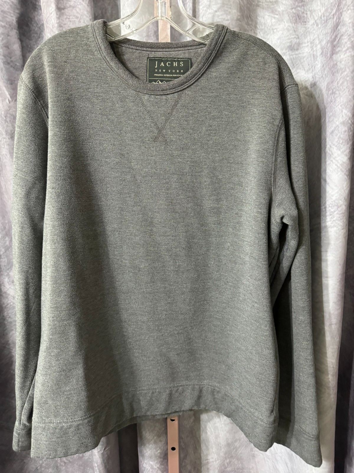 $124 Jachs New York Soft Touch Heather Grey Sweatshirt – M
