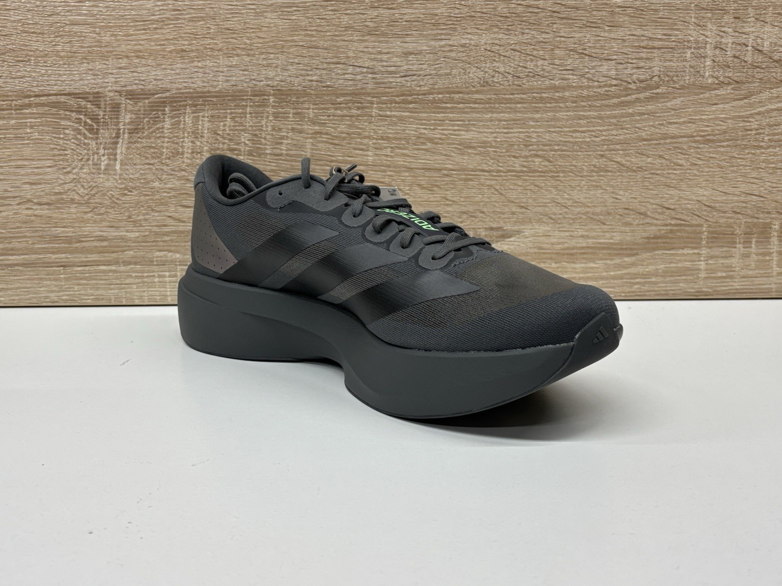 Adidas Adizero Evo SL “Grey Five” Black Lime Size-10.5 Mens (KJ1364) New