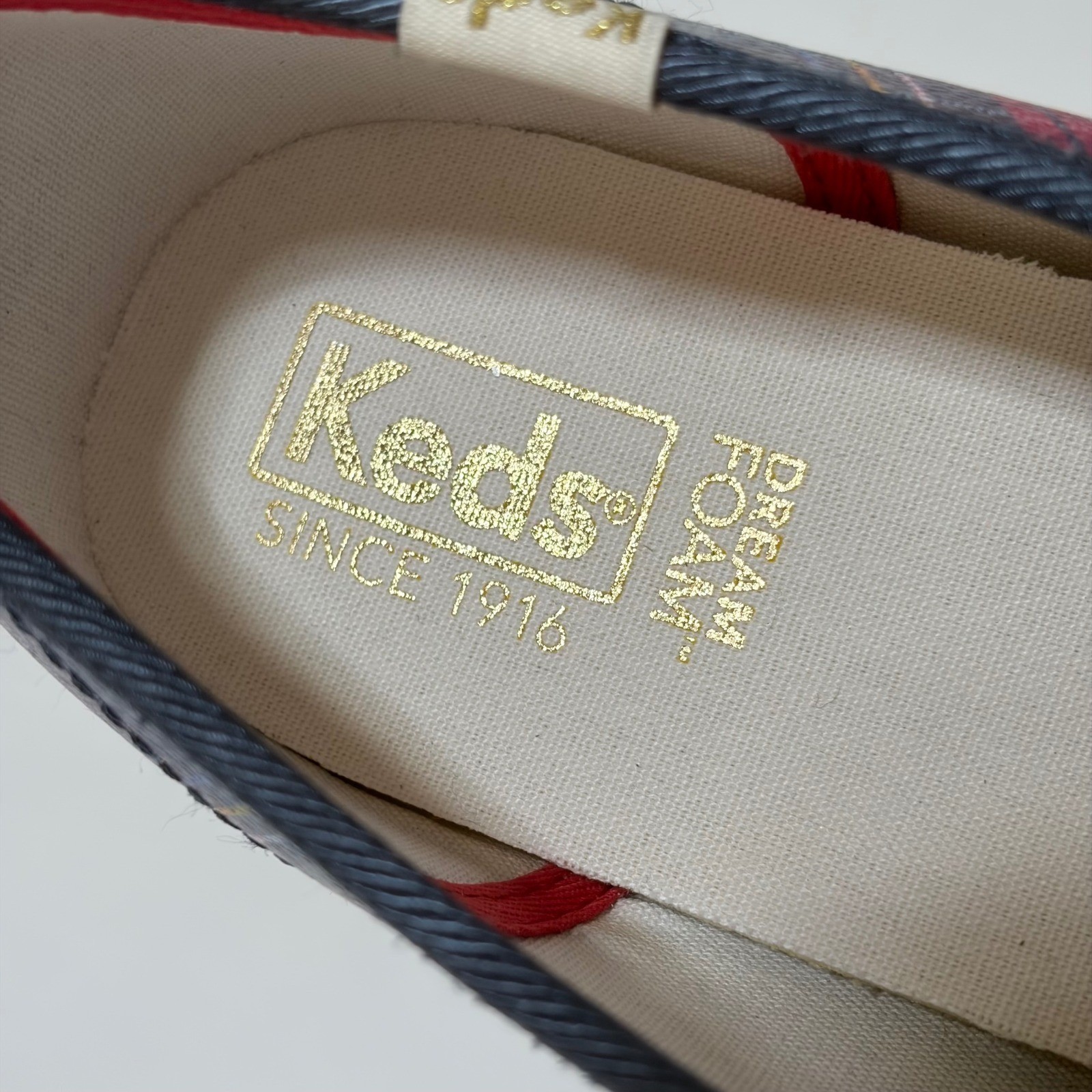 Talbots Exclusive Plaid Leather Sneakers Size 9 Preppy Classic Holiday NWOB