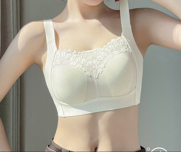 Women Bras Full coverage Seamless Ultra-thin Lace Vest Plus size Underwear 2861