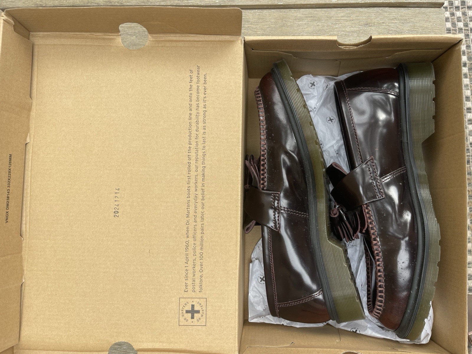 Dr. Martens Adrian Tassel Loafers Black Smooth Leather Mens Size 12 USM