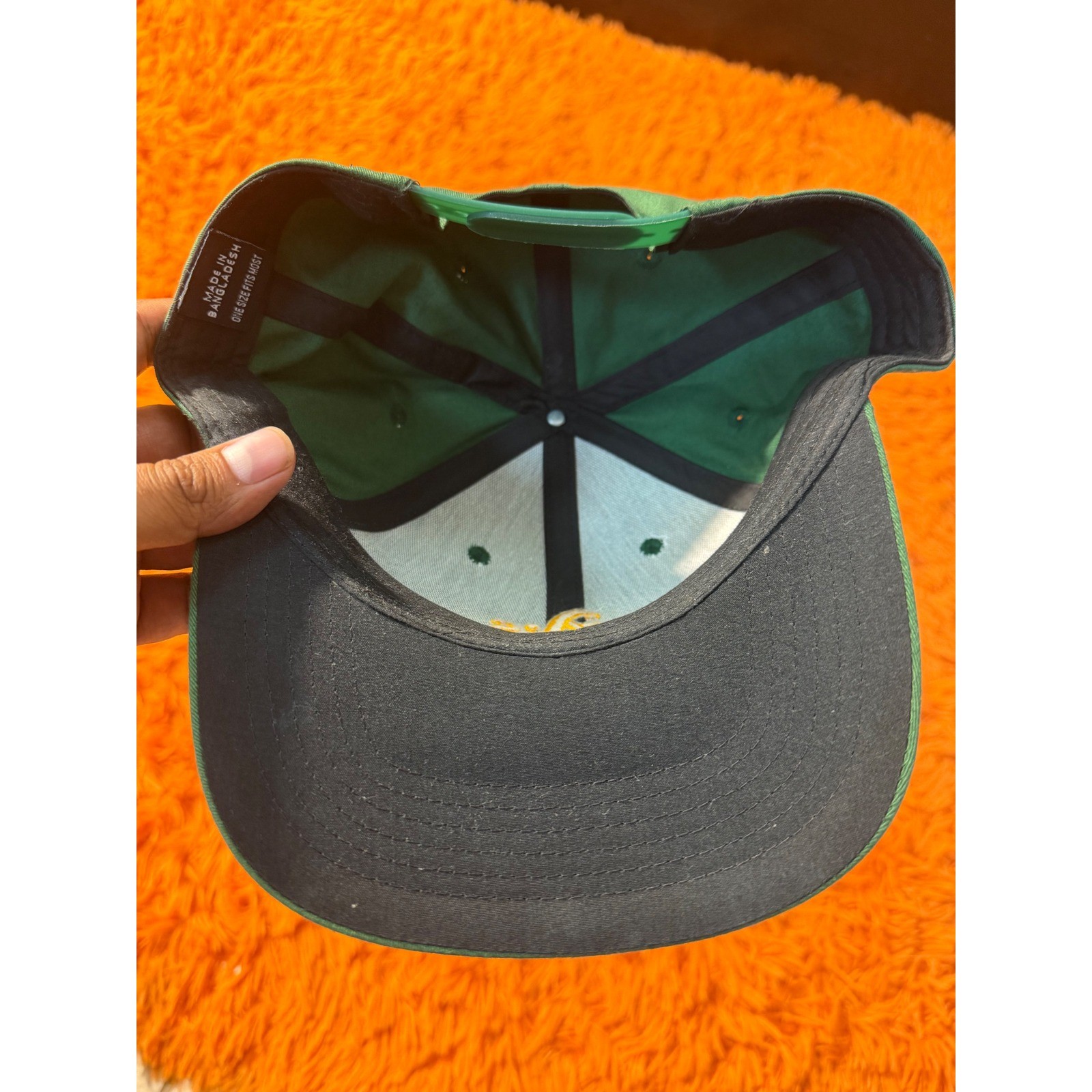 Oakland Athletics A’s Snapback Hat Green Yellow MLB Baseball Cap One Size