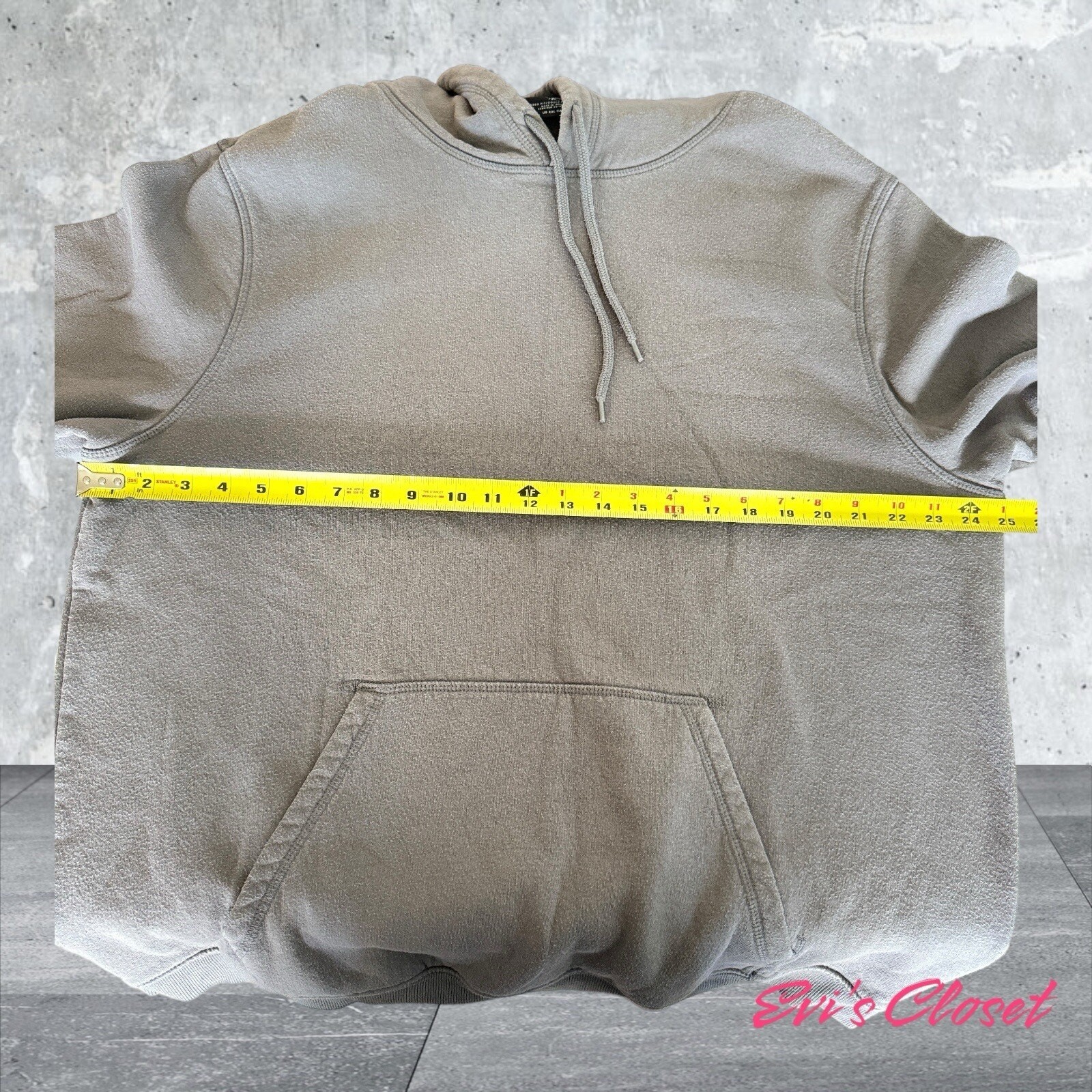 H&M Oversized Double Cuff Hoodie Unisex Grey Dbl Cuff Cotton Blend Size XXL