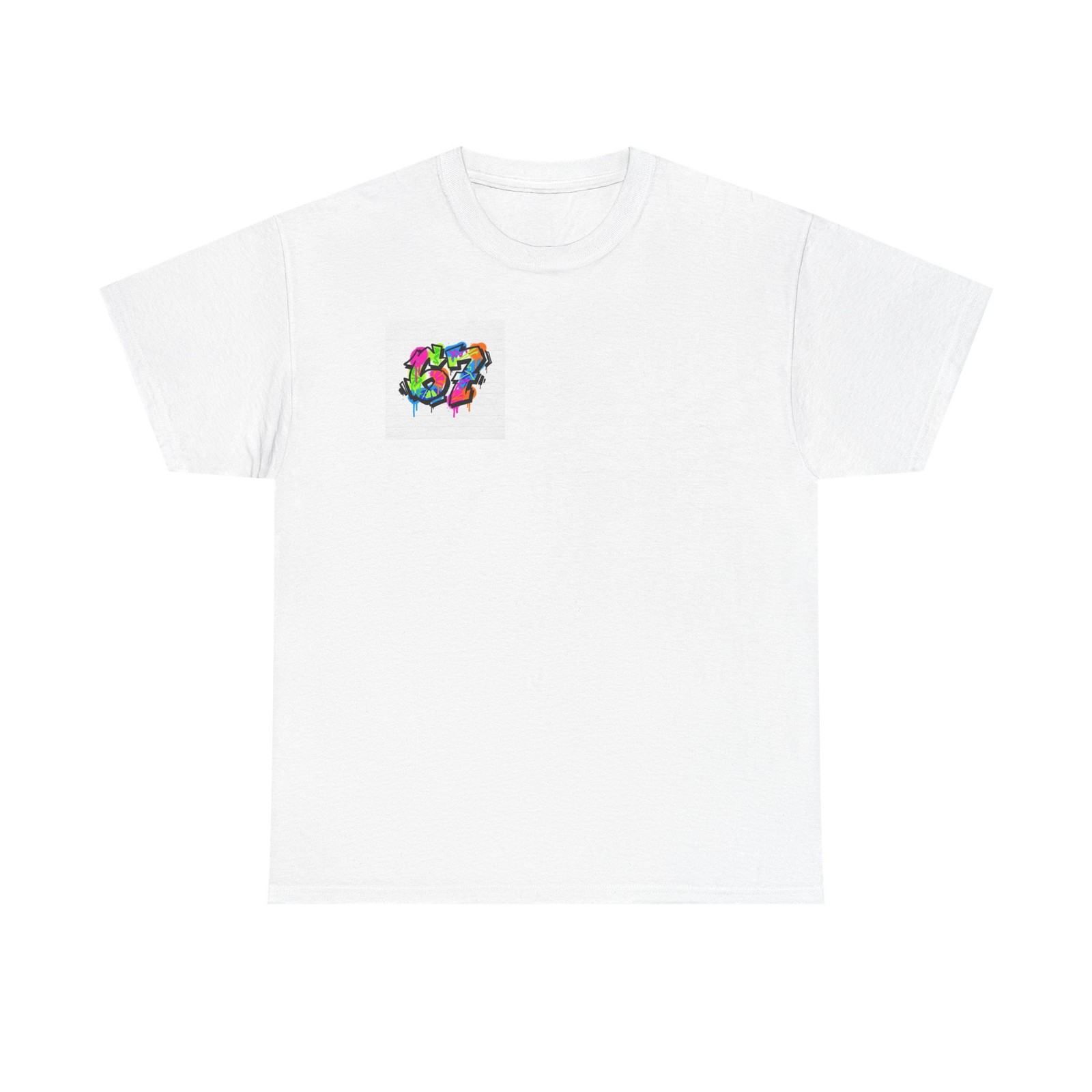 Colorful Graffiti Heart Tee | Small Chest Print