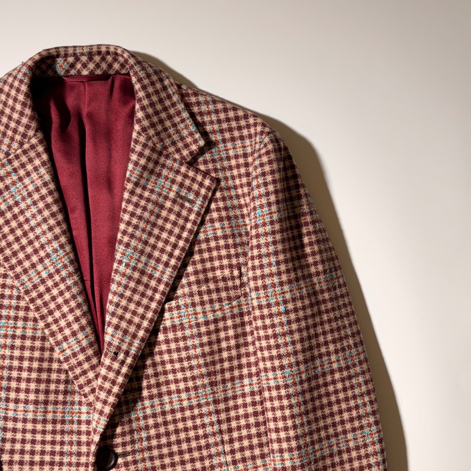 COL　Half coat wool burgundy 46 (approximate)