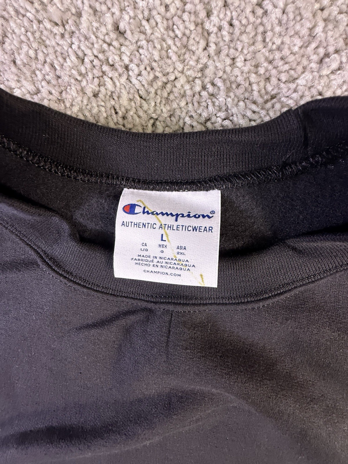Champion S0888 Size M Men’s Powerblend Fleece Pullover Sweatshirt – Black
