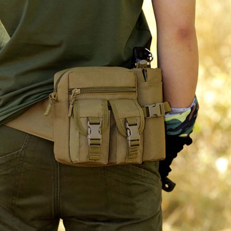 Tactical Waist Bag Waterproof Utility Belt with Water Bottle Holder Fanny Pack