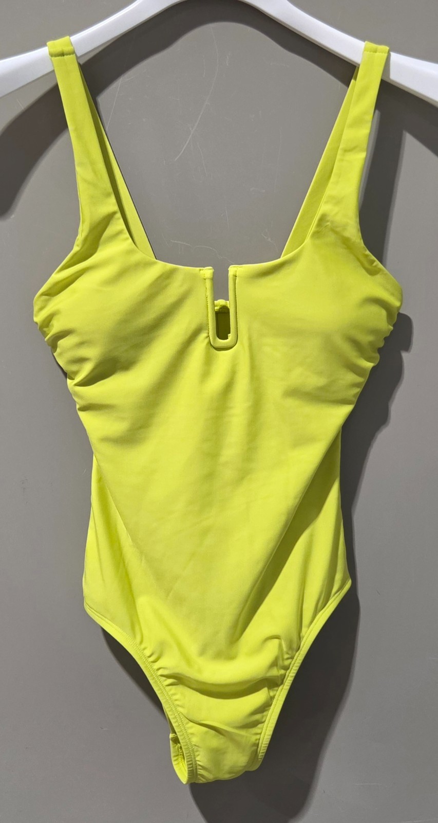 Kona Sol Neon Green U Wire Neckline & Tummy Control 1 Pc Swimsuit — Size Small