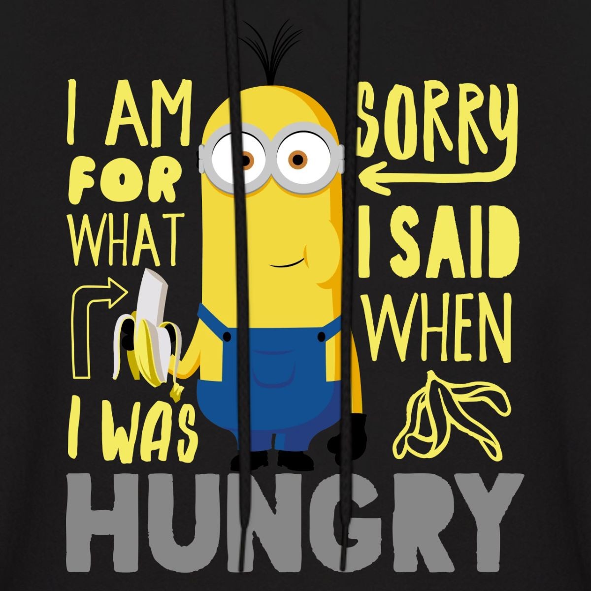 Minions Merch Hungry Kevin Funny Quote Licensed Men’s Hoodie