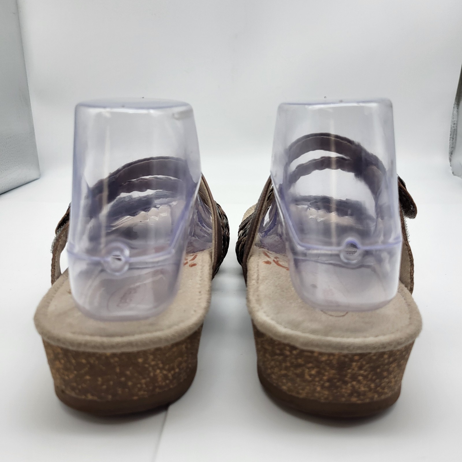 Aetrex Women’s Janey Sport Slide Walking Comfort Sandals Brown Leather Sz 8.5