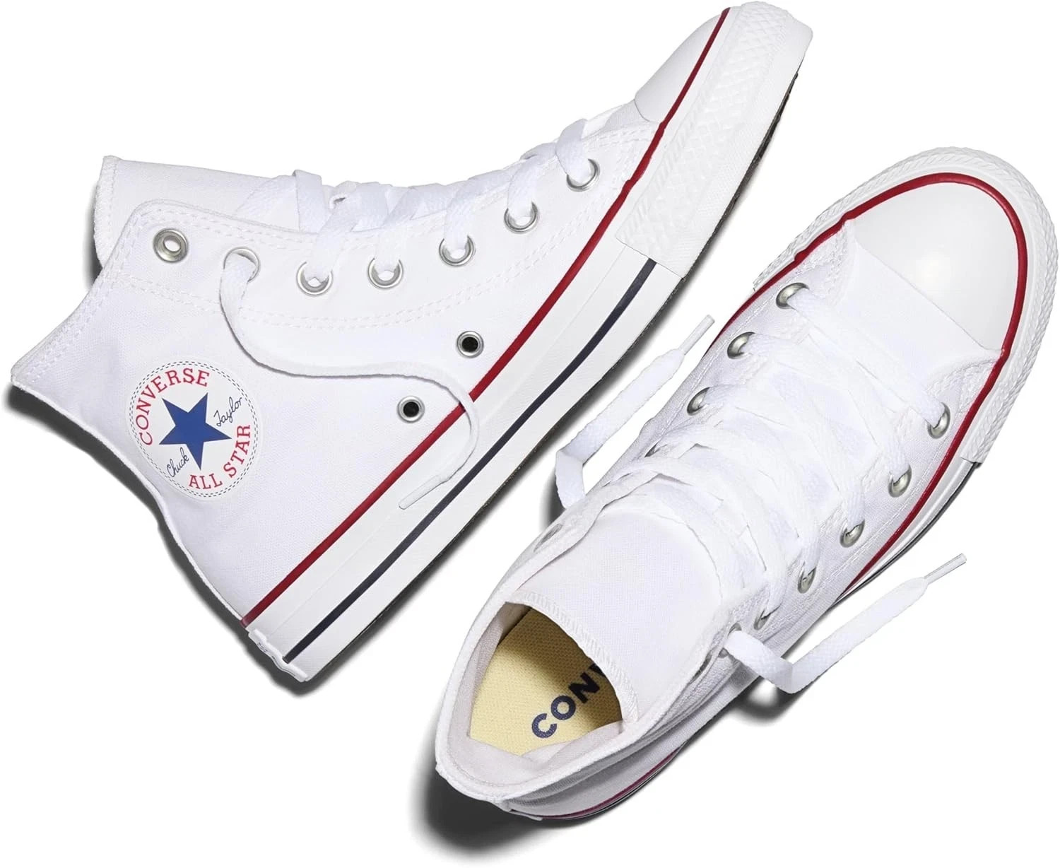 Converse All Star High Canvas Shoes OPTICAL WHITE Sneakers Assorted Sizes