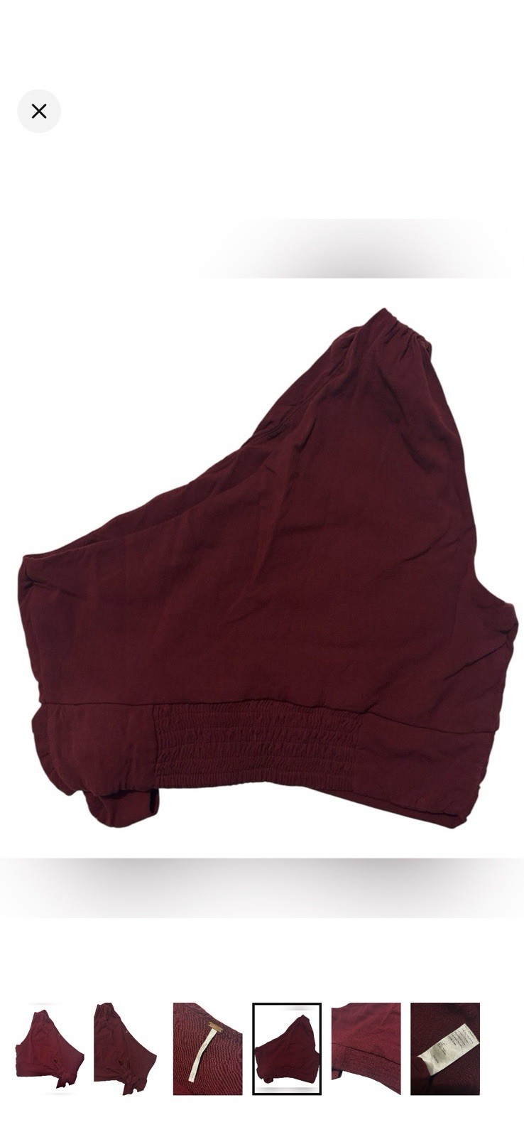 Free People Women’s One Shoulder Tie Cropped Top M