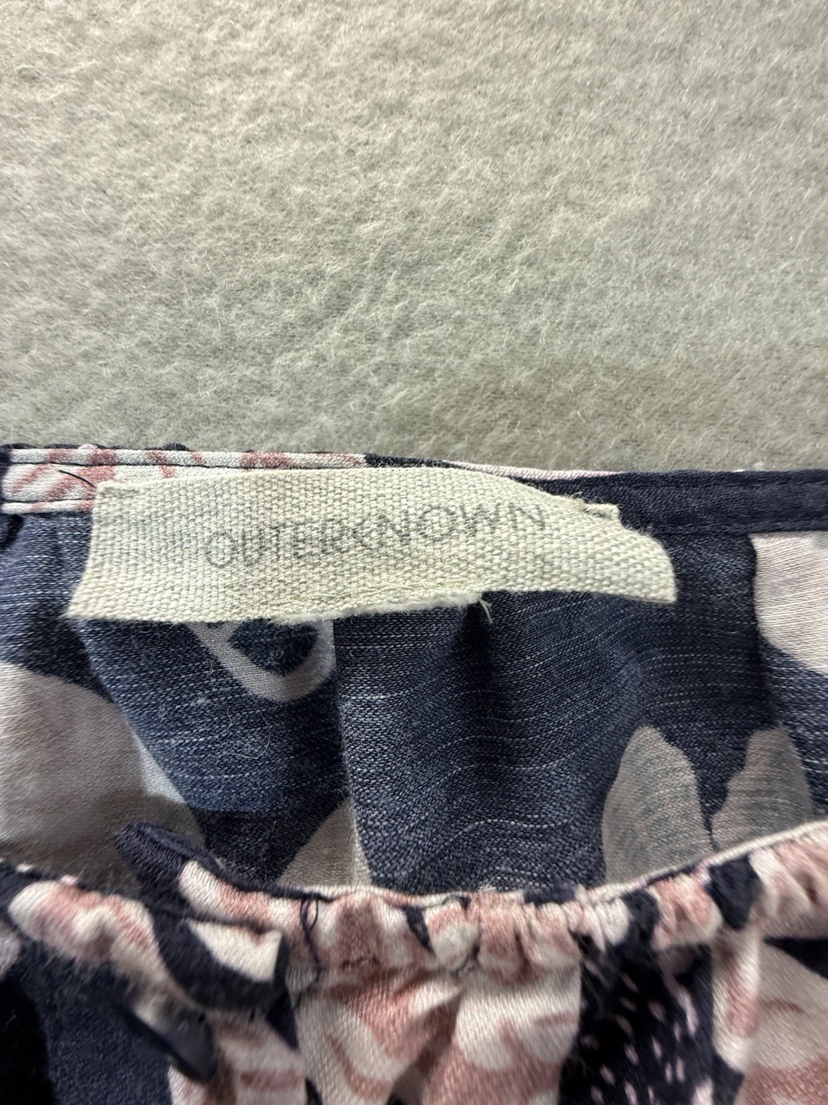 Outerknown Leighton Floral Birds Butterfly Navy catalina Maxi Dress Small