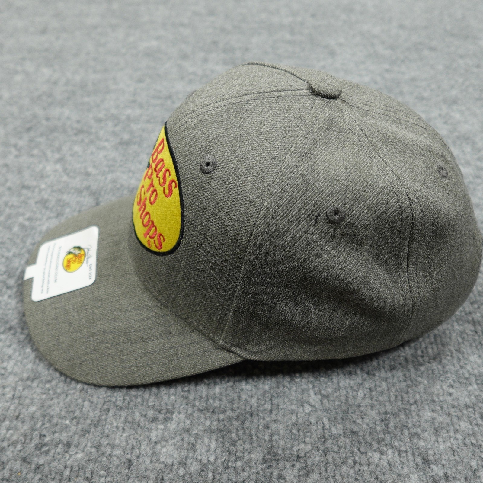 Bass Pro Shops Hat Cap Strap Back Mens One Size Gray Tweed Fish Outdoor Logo