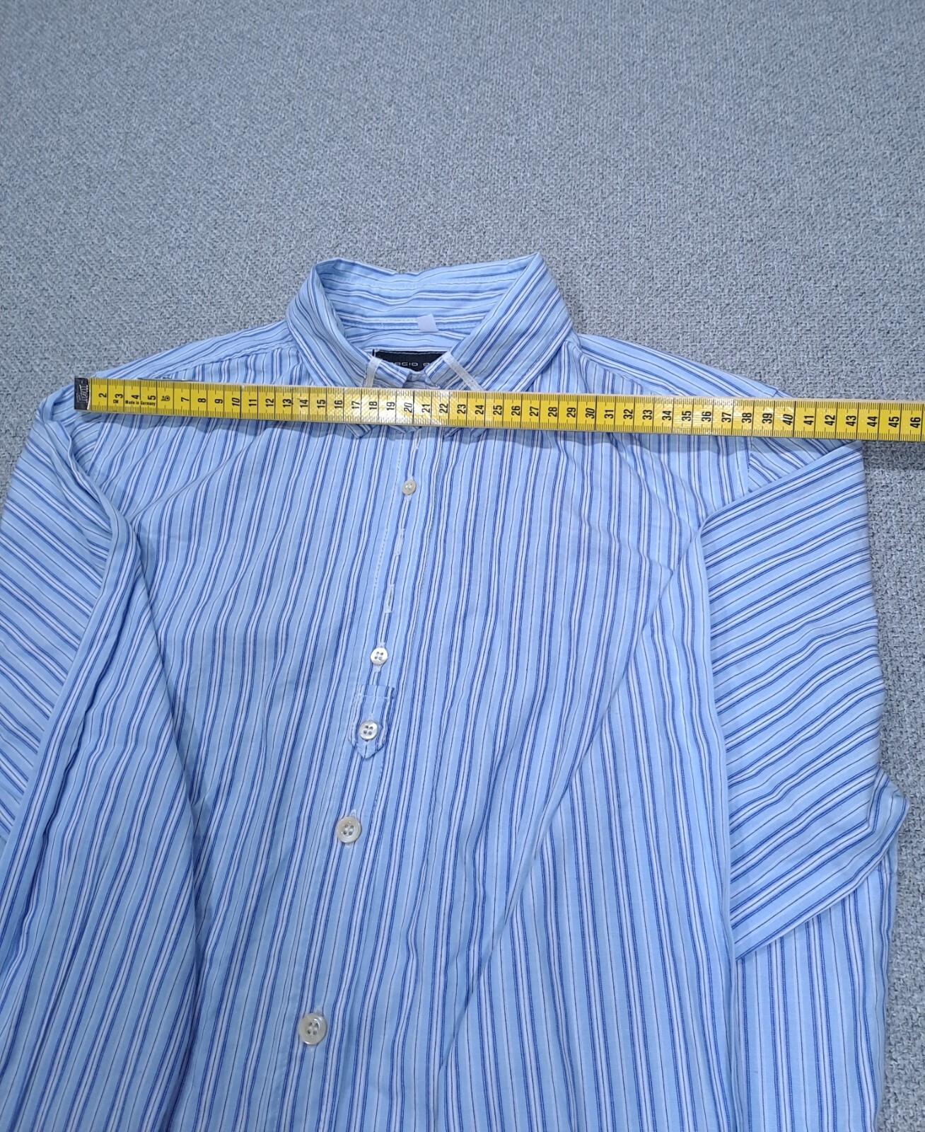 Giorgio Boldetti men’s tailoring shirt size XL blue striped high Italian tailoring