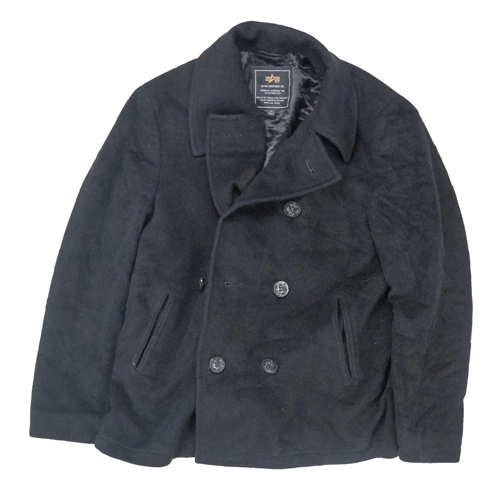 Alpha Industries Kids Navy Pea Coat – Youth XLarge