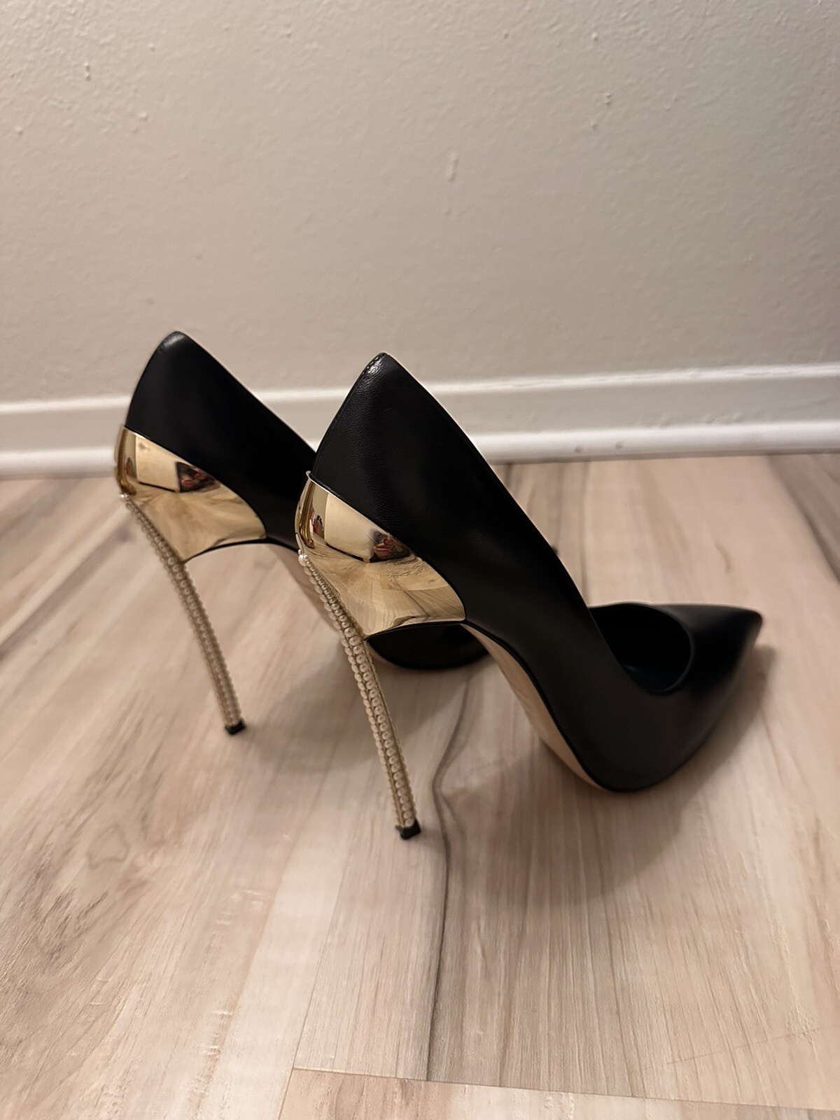casadei Heels Size 40,Heel In Stainless Steel 115 Mm,10 Mm Concealed Platform