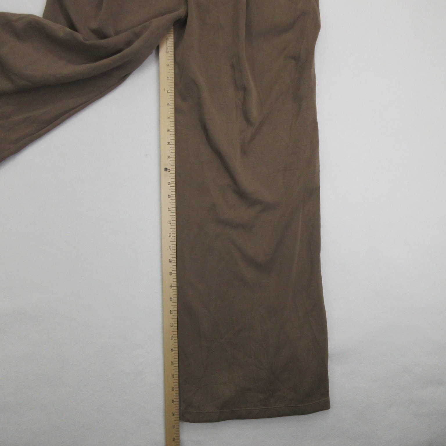 Ododos Womens Pants XL Brown Wide Leg Pull On Pockets Stretch New