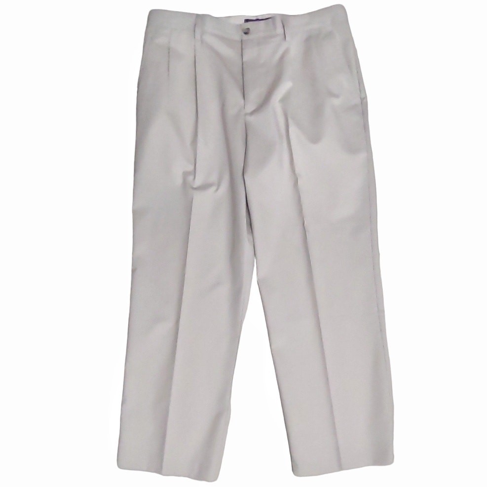DOCKERS D3 Mens Classic Pleated Front Pants Size 36 Chinos Khaki Work Trousers
