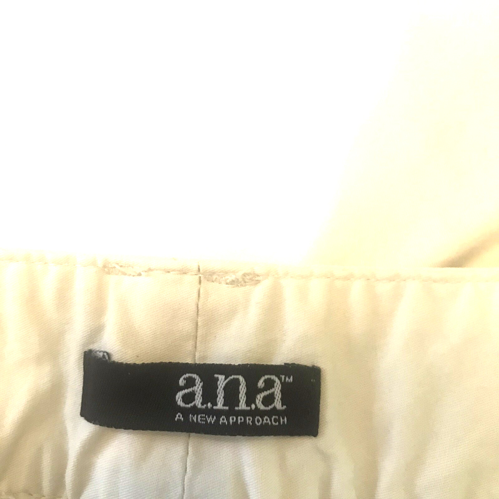 A.N.A Women’s Off-White High Rise Bermuda Shorts Back Pockets Size 20W