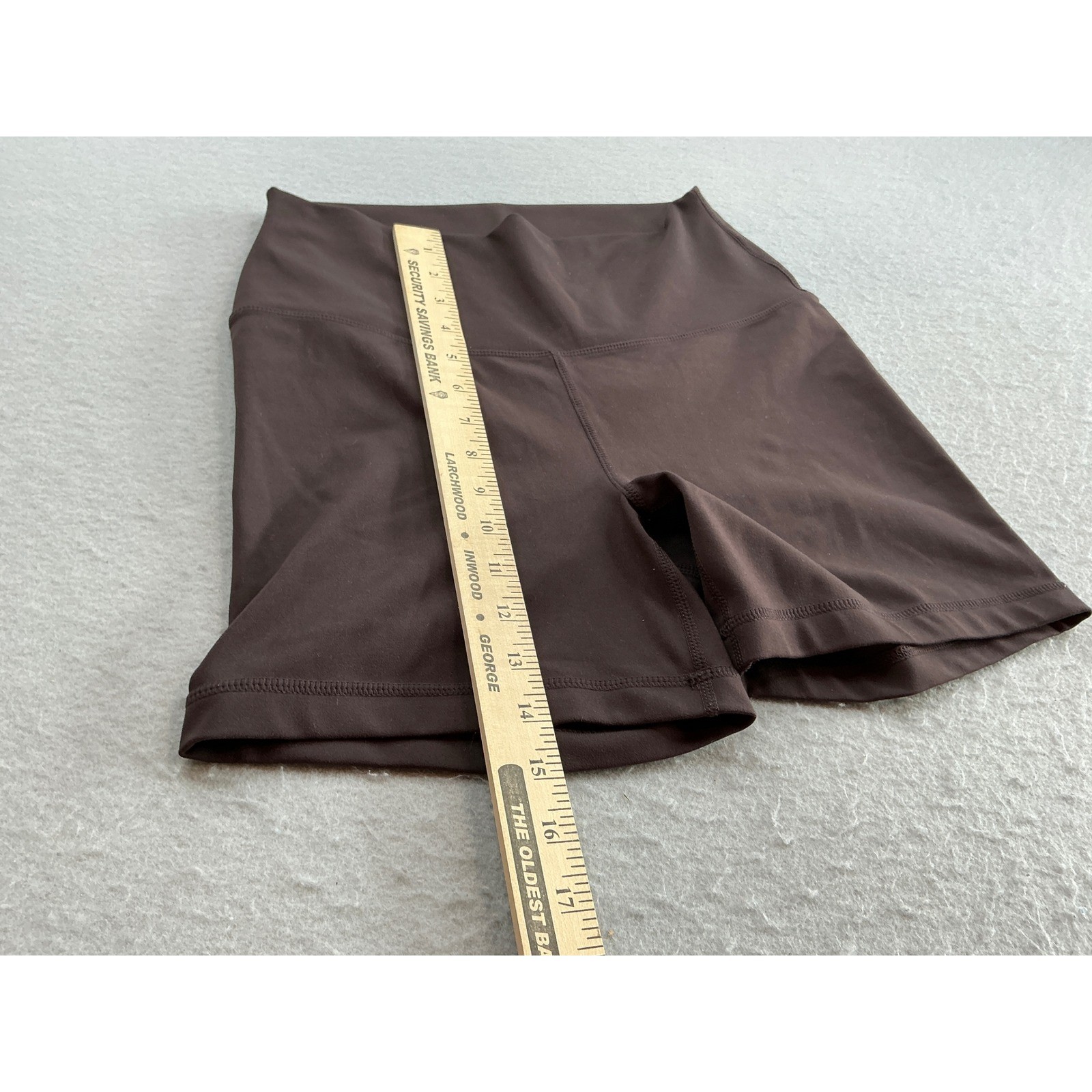 Yogalicious Lux Everyday 5″ Short Brown High Waist Biker Shorts Large Activewear