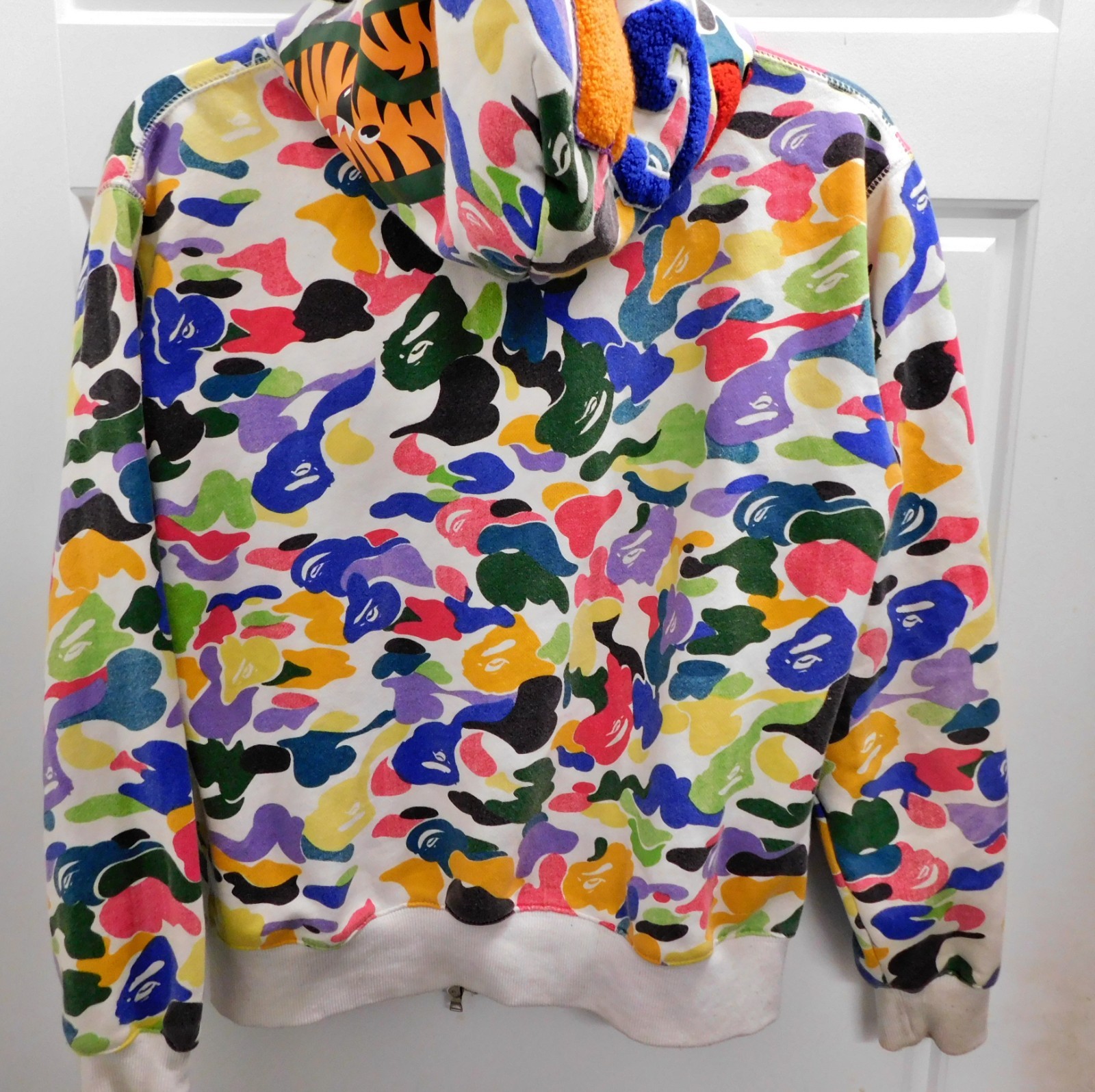 A Bathing Ape BAPE Shark Full Zip Hoodie Multicolor Camo Men’s M