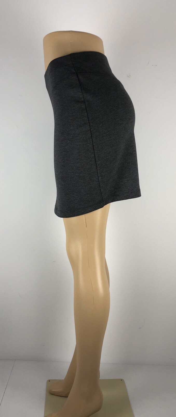 Free People Womens Small Ponte Skirt Gray Polyester Rayon Stretch EUC