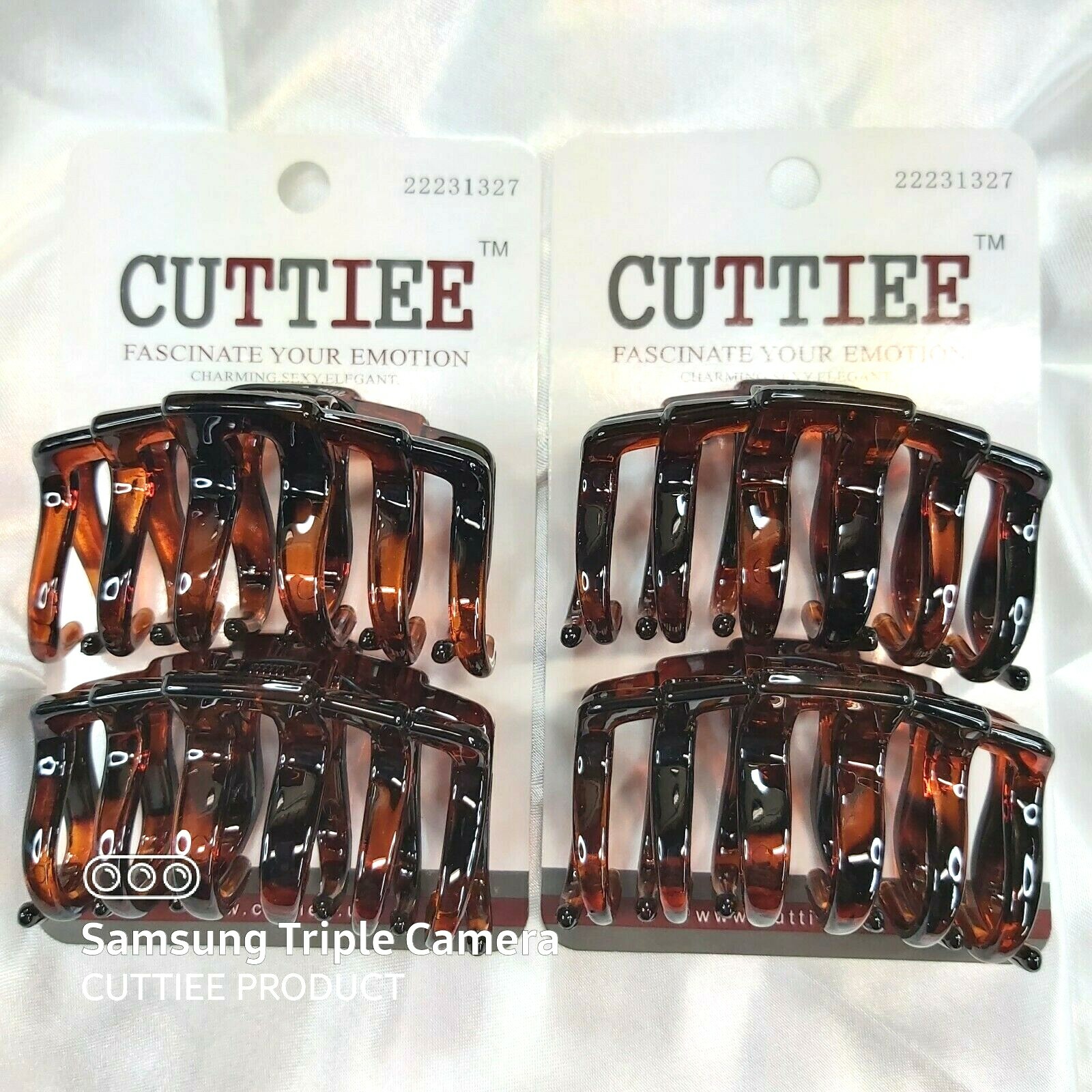 Cuttiee #1327(2Pcs) 2Cds Lot Hair Jaw Claw Clip Medium(2.5in) High Quality