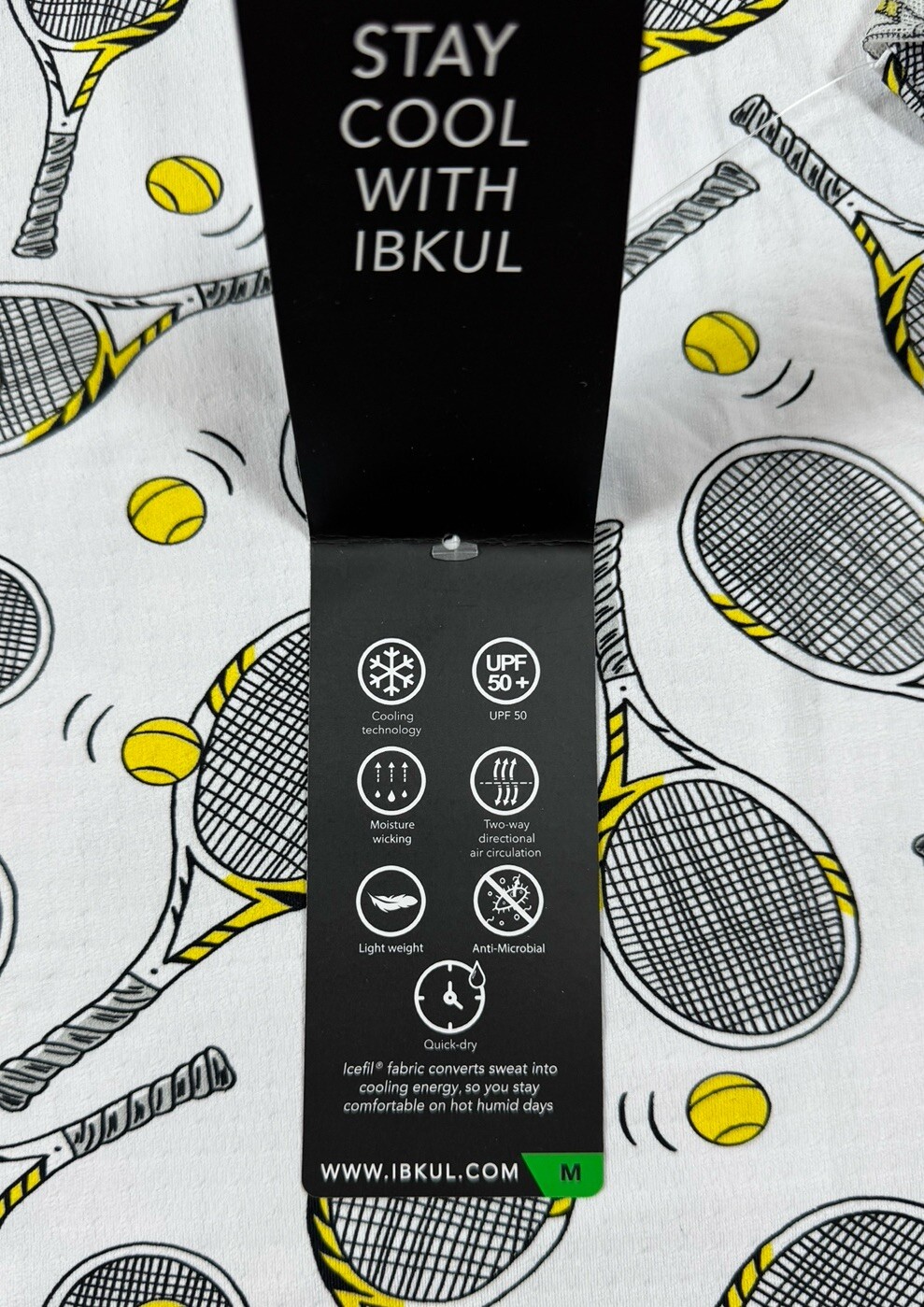 NWT IBKUL Golf Tennis Print 1/4 Zip Pullover Top XS S M L XL White Longsleeve I4