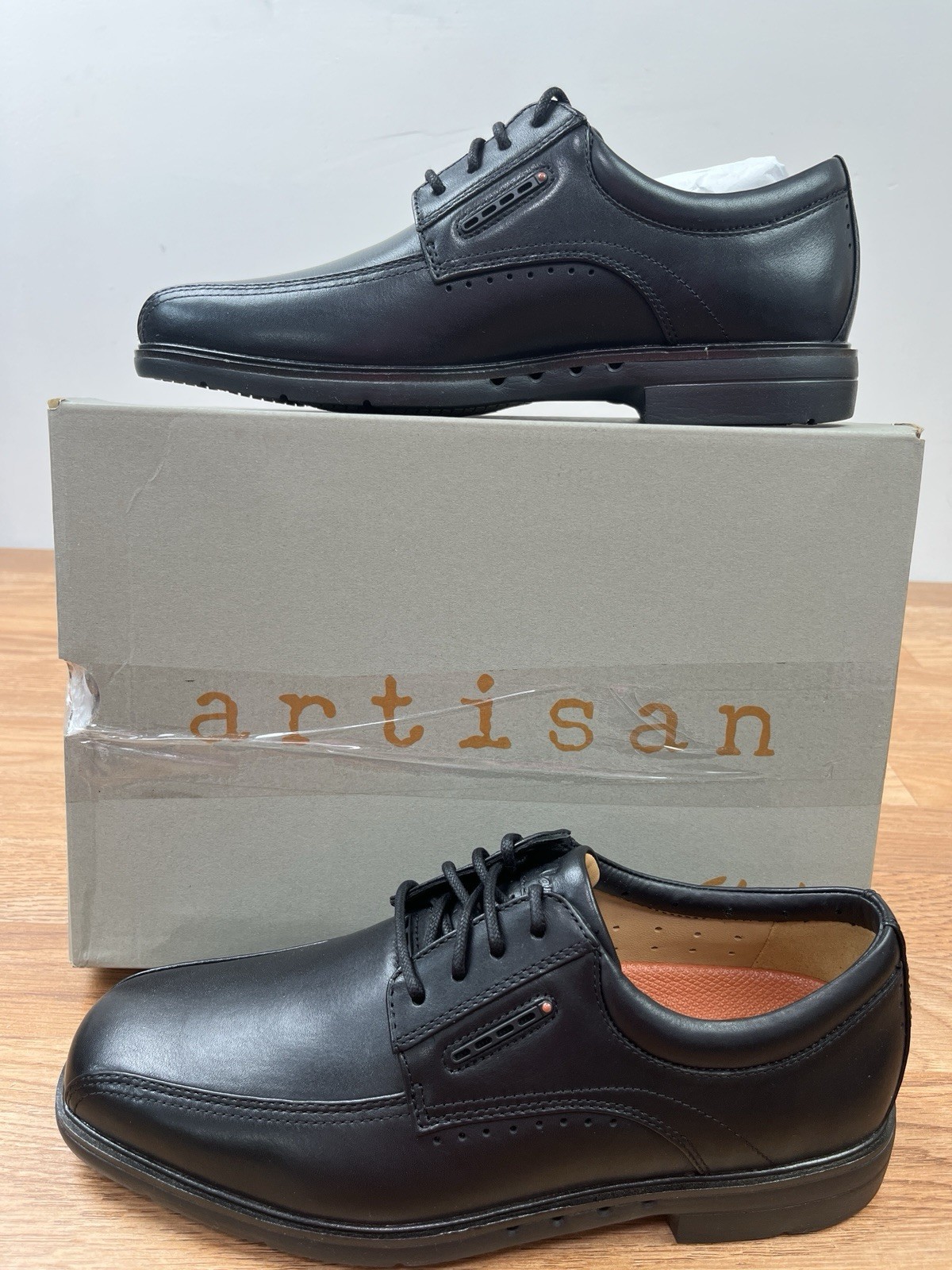 Clarks Artisan Un Kendric Way Black Leather Lace Up Shoes Men’s Size 7.5 NEW
