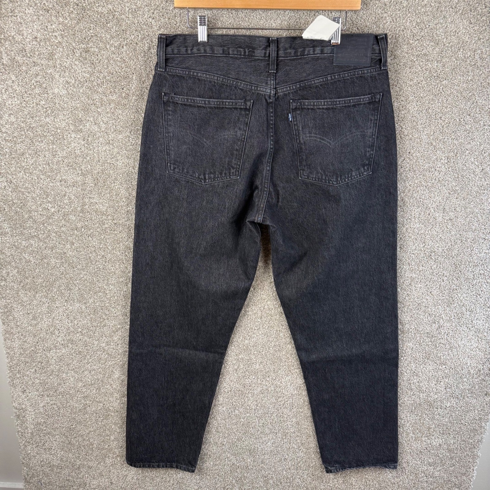 Levi’s Made & Crafted Column Taper Jeans Mens 34×31 Black Organic Cotton NEW