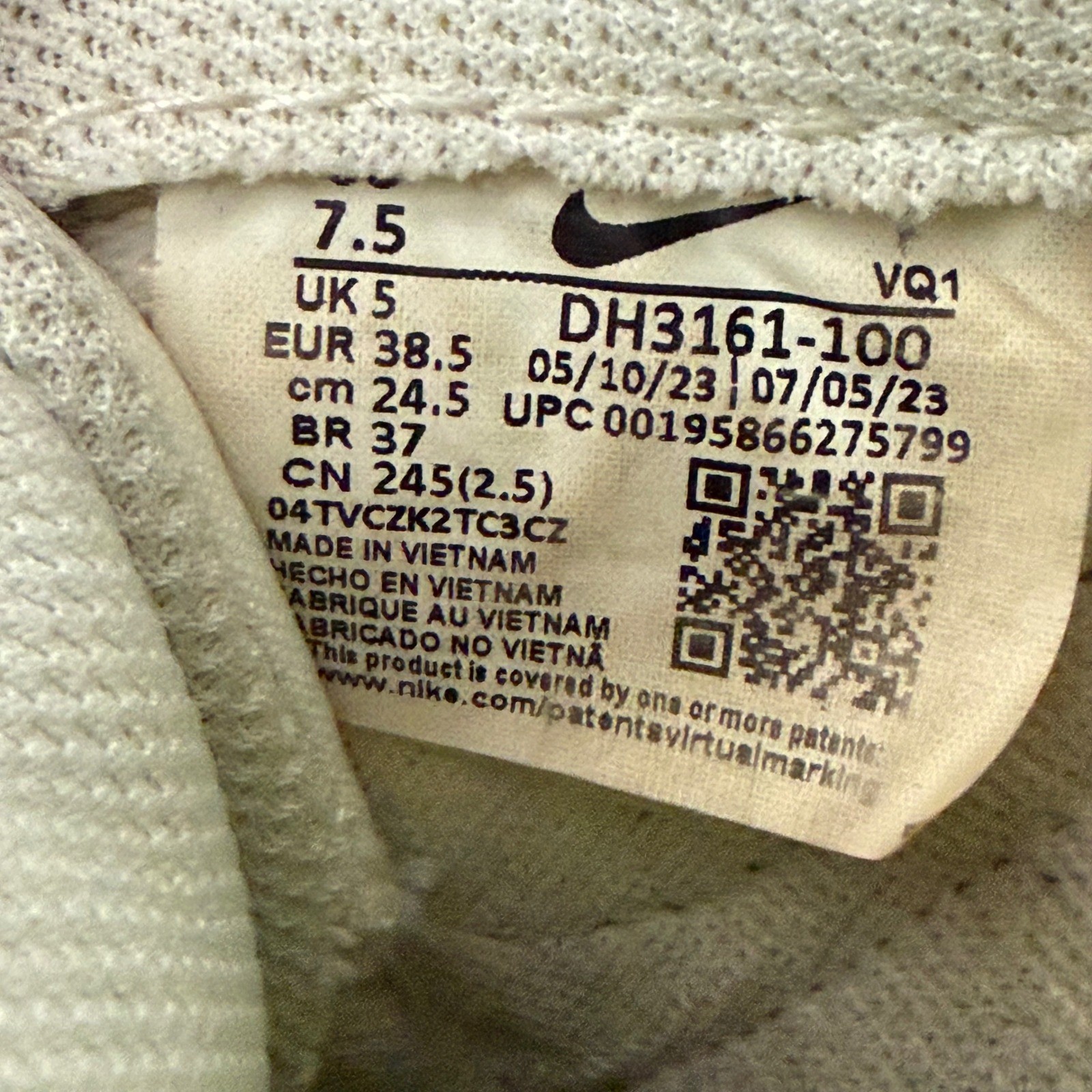 Nike Court Legacy Next Nature White Black Ochre DH3161-100 Women’s Size 7.5 C+