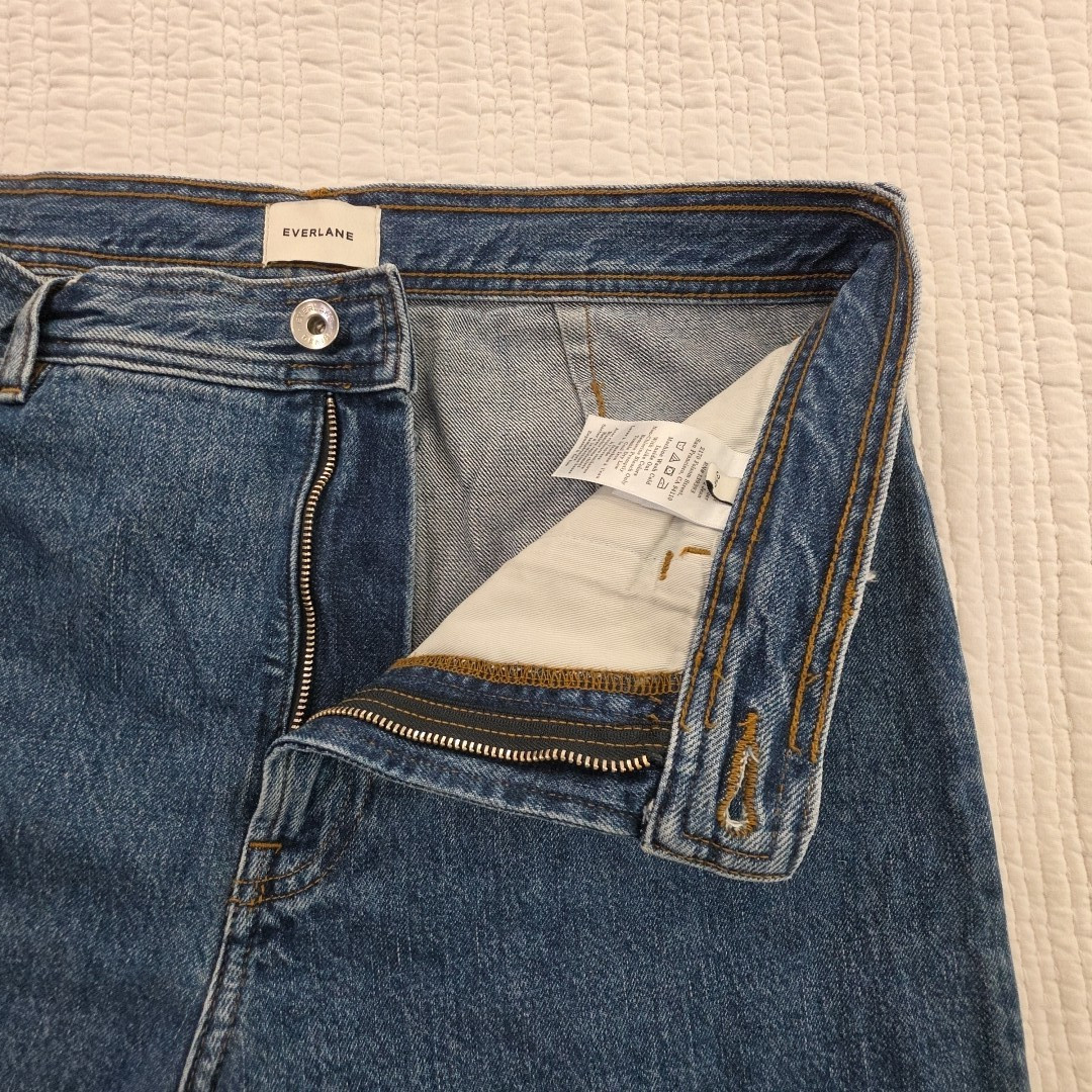 Everlane The Mariner Jean Med Blue Wash Denim Jeans Size 31R Cropped High Rise