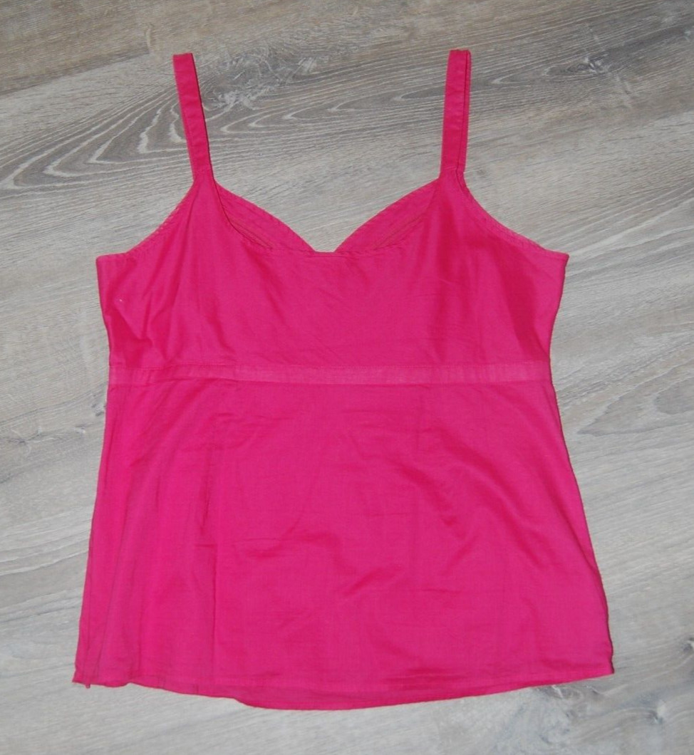 Gap Top Size Large Pink Pull Over Sleeveless Side Zipper Tank Top Lined