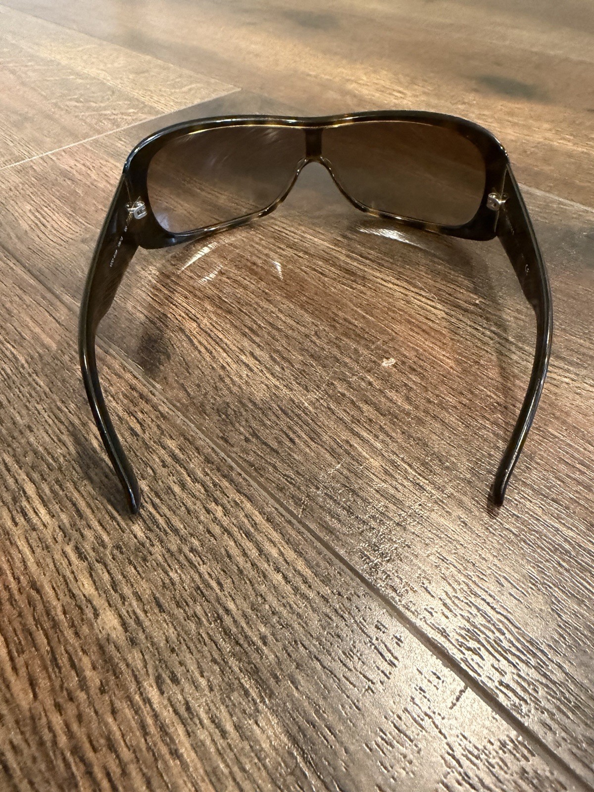 Versace MOD 4098 Shield Sunglasses Tortoise Shell Brown Gradient Lens Women