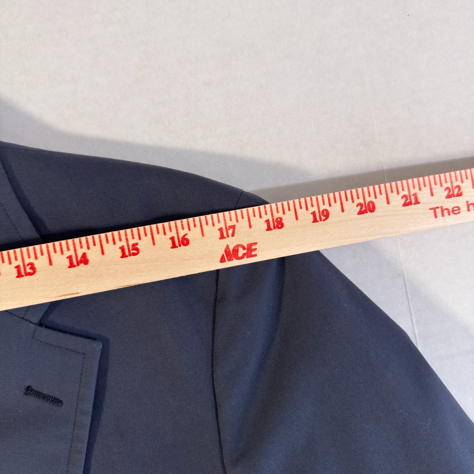 VTG Haspel Blazer Mens 40R Blue 2 Button Sport Coat USA MADE Canvas Half Lined