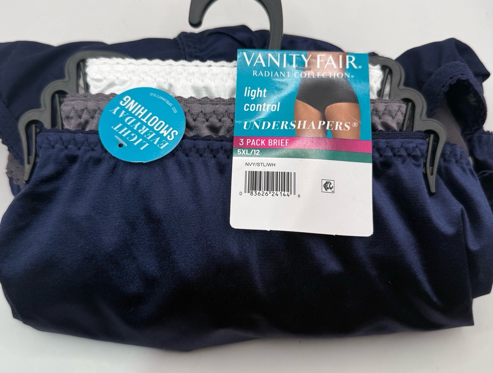 Vanity Fair Radiant Collection 3 Pack Brief Underwear Size 5X Light Control New