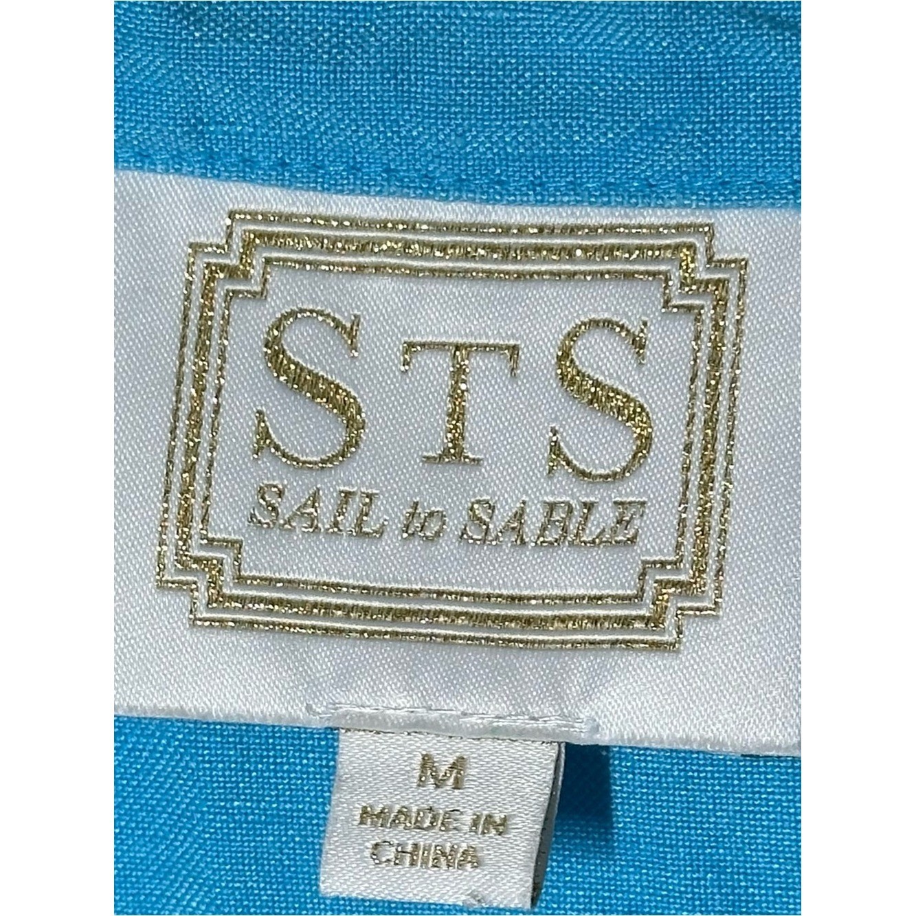 STS Sail to Sable Blue Dress Nautical Braided Trim Beach Quiet Luxury