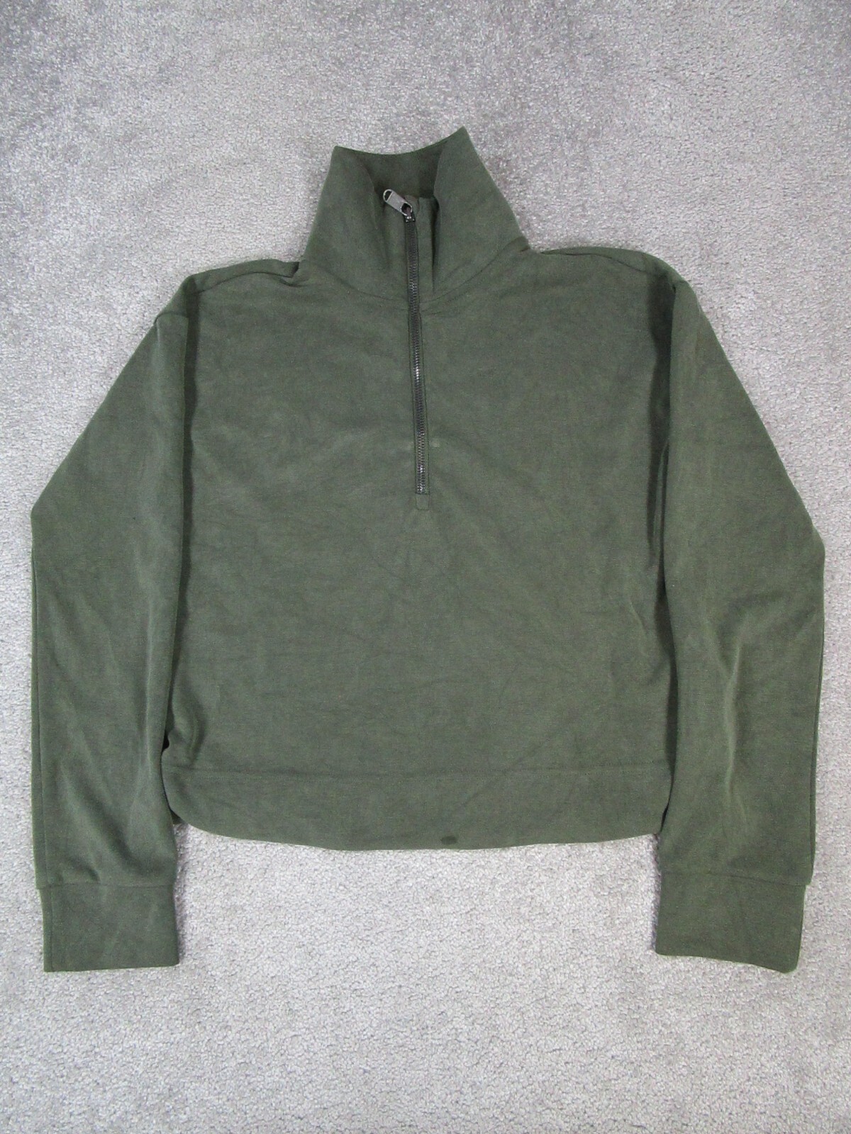 Athleta Sweater Womens 3Xs Green Quarter Zip *