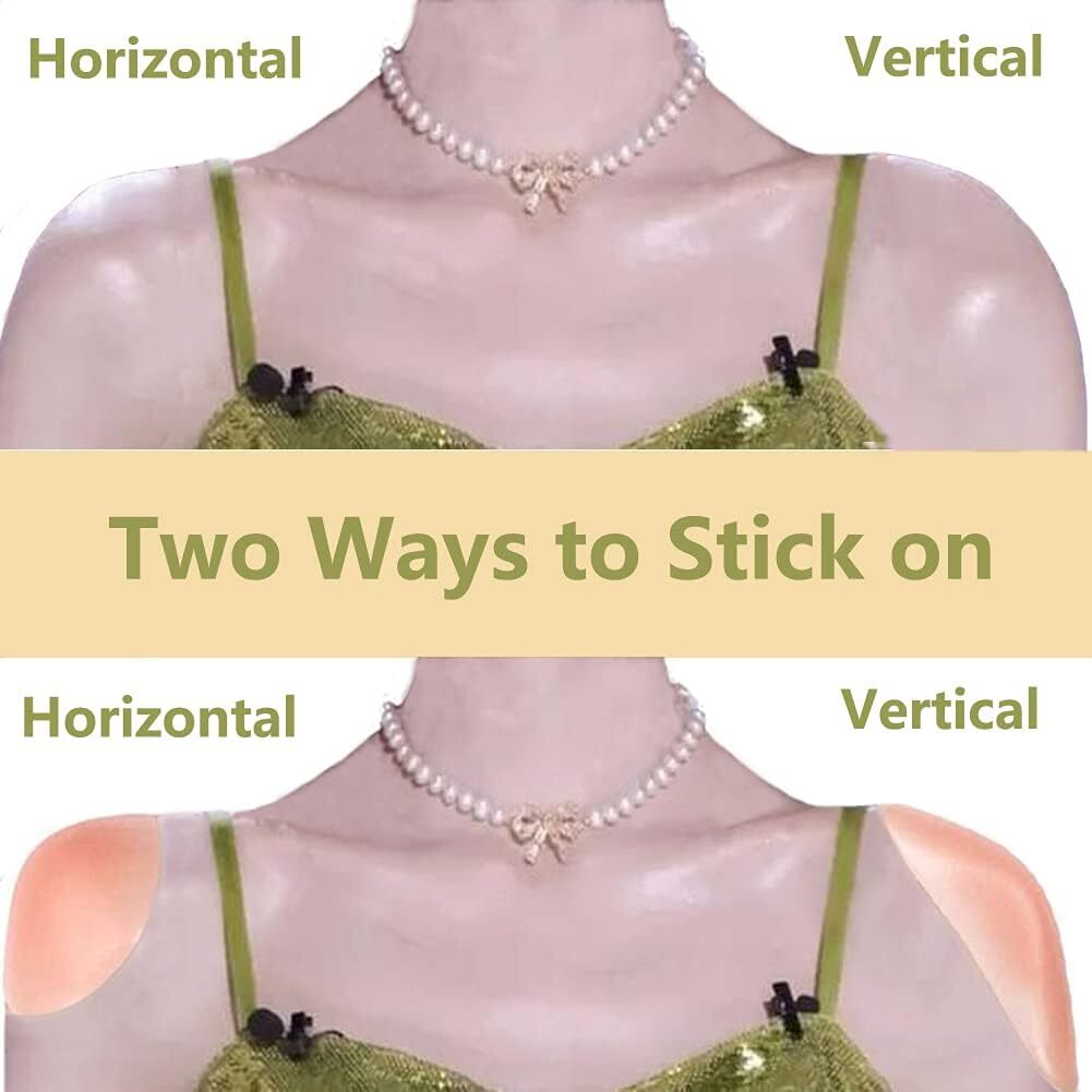 2Pairs Women Shoulder Pads Push up Soft Adhesive Silicone Shoulder Pads Anti USA