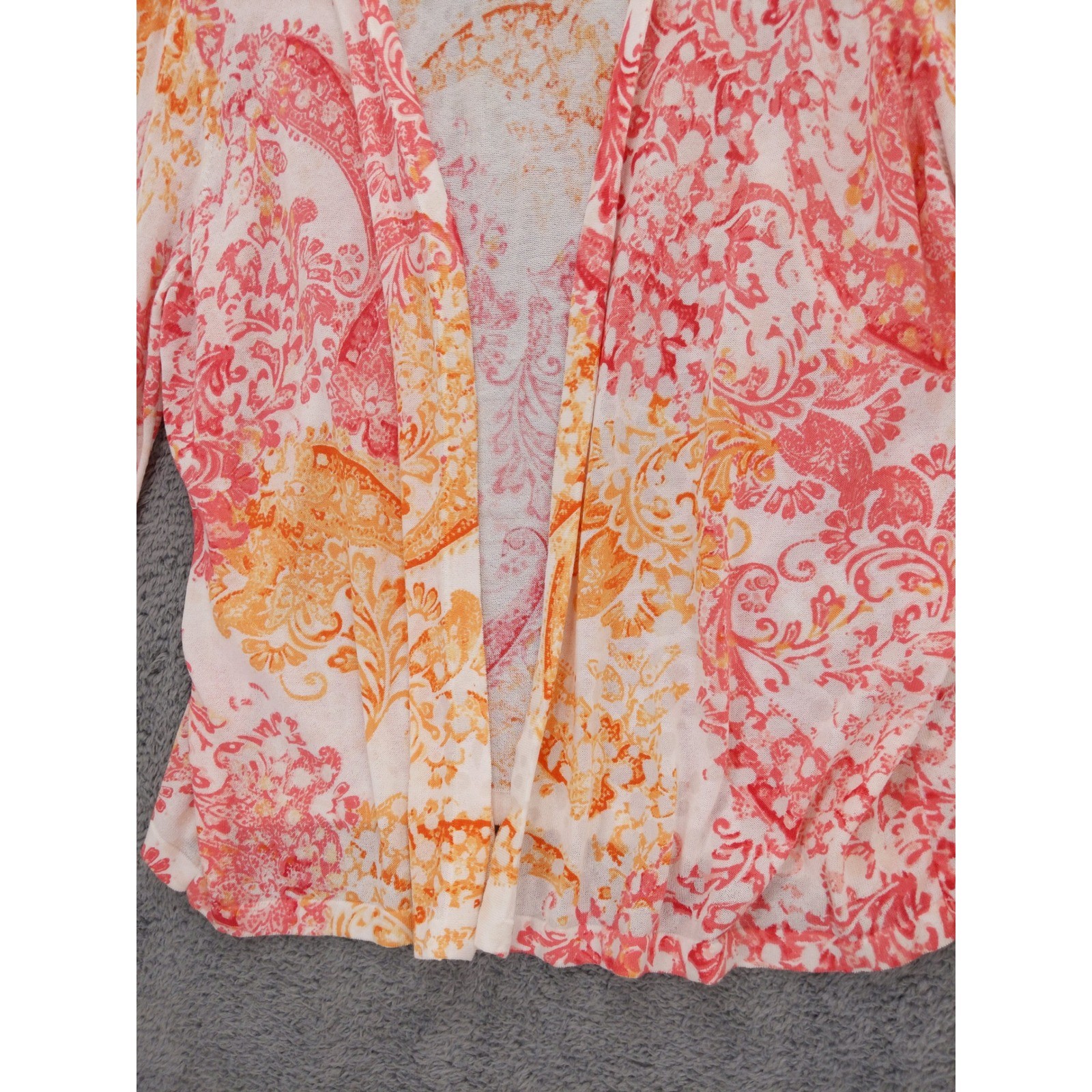 Chicos Paisley Open Front Lightweight Cardigan Sweater Women’s 3 XL Lightweight