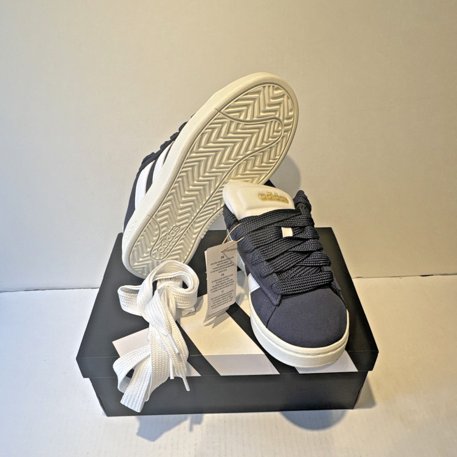 adidas Grand Court Alpha 00s Low Top Sneakers Blue/White Unisex Kids US 5