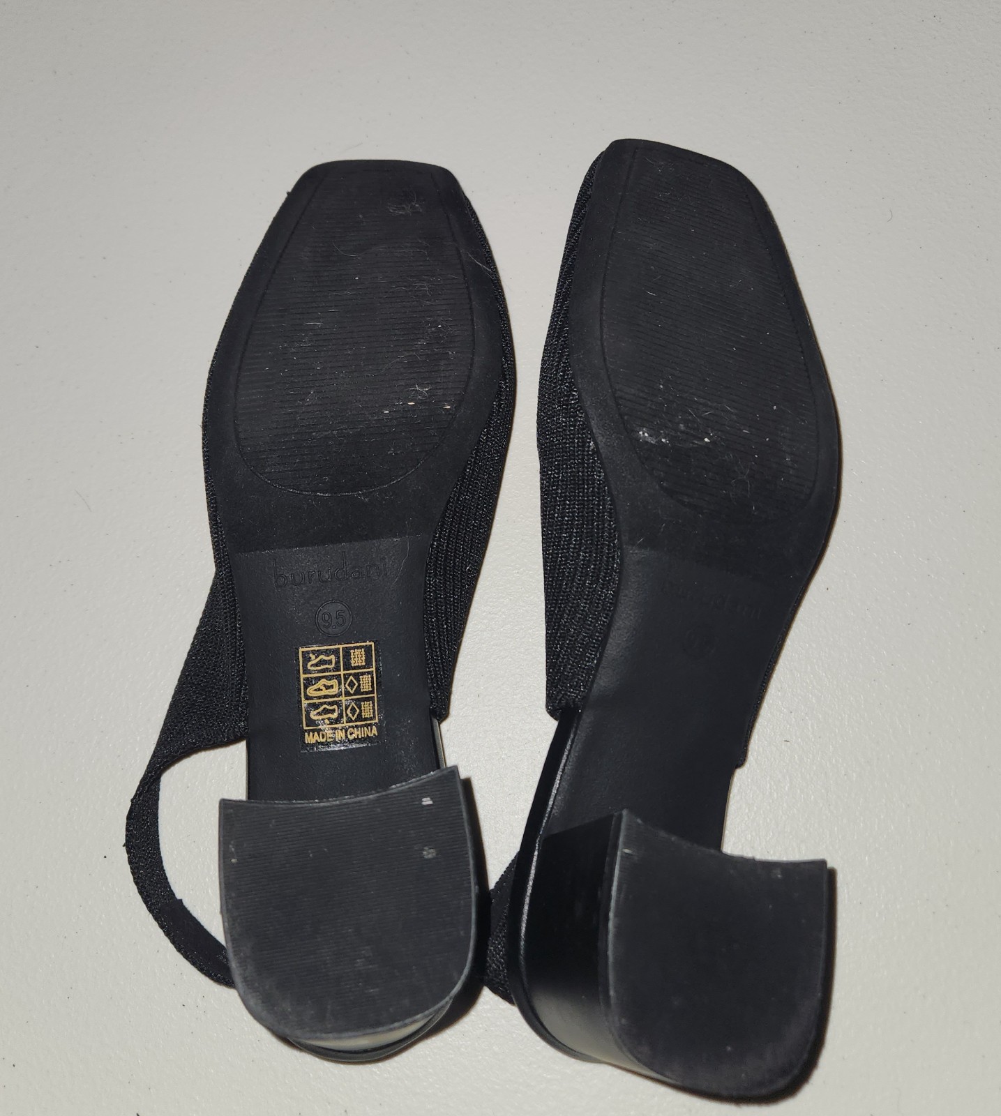 Burudani Stretch Knit Slingback Heels in Black Size 9.5