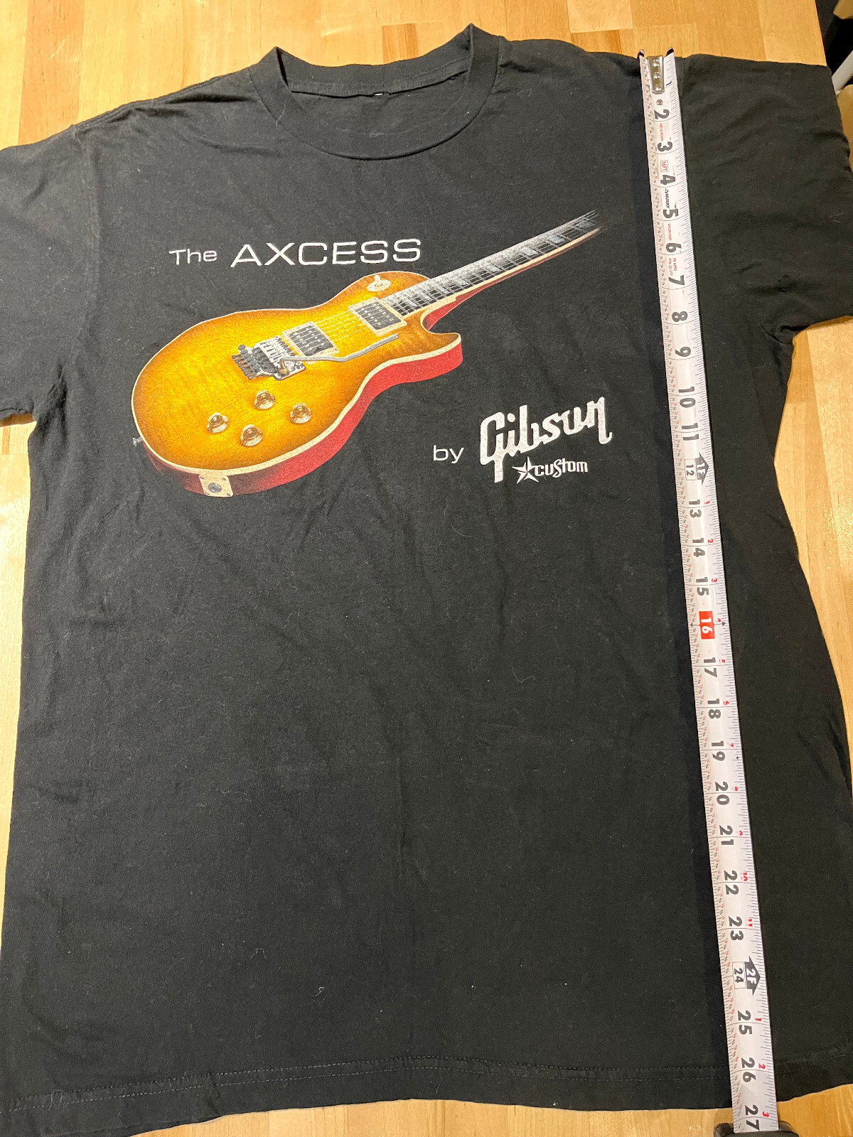 Les Paul Access Custom by Gibson Graphics BLACK Tshirt – Men’s Sz Large