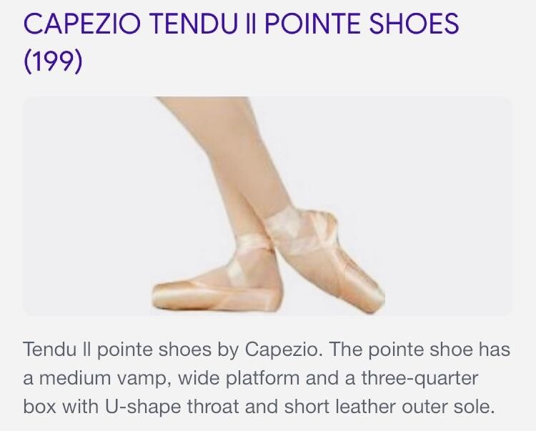 New NIB Capezio Tendu II Style#199 Ballet Pointe Dance Shoe